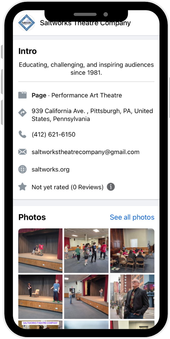 Saltworks Social Saltworks Social Media on an iPhone